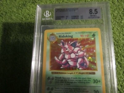 8.5 BGS Shadowless Base Holo Nidoking 11/102 in NM/MT+ Condition - Image 1 of 4
