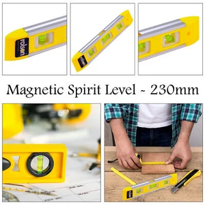 Rolson Small Magnetic Level Spirit Bubble Tool DIY Builder Torpedo Tool 230mm - Picture 1 of 12