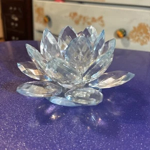 Shannon Of Ireland Water Lotus Crystal Light Blue Color - Bild 1 von 4