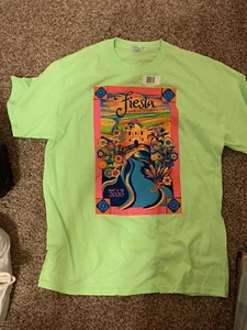 T-Shirt Fiesta San Antonio Texas Annual Festival Large 2020 Neon Grün Neu - Bild 1 von 5