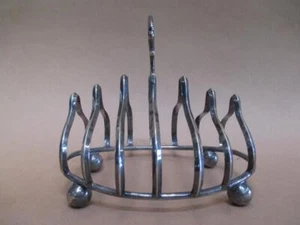Sterling silver toast rack, circa 1908, Birmingham, great shape, antique, vintag - Picture 1 of 9