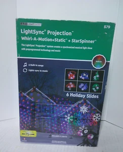 LED Lightshow LightSync Projection Whirl A Motion Static Starspinner 6 Slides - Picture 1 of 7