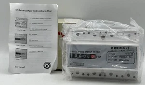 220V 3 x 20 (80) A 3 Phasen 4 Draht Hutschiene Elektronischer Energiezähler, Typ S - Bild 1 von 11