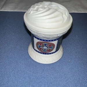 Vintage Elizabeth Arden BYZANTIUM Small Porcelain Candle Jar/ Trinket Box - Picture 1 of 6