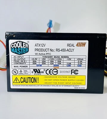 COOLER MASTER RS-450-ACLY 450W ATX 20-PIN - Image 1 of 4