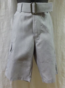 Burnside Cargo Short Size 30 NWT Heather Grey Polyeste Web Belt Flat Front Nice - Picture 1 of 12