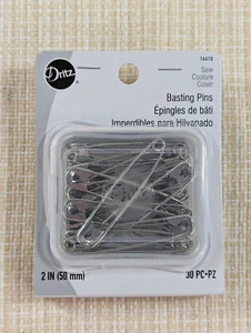 Dritz Nähen Heftstifte 2 Zoll (50 mm) 30 Stück in Box, Größe 3, Stahl vernickelt - Bild 1 von 7