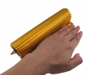 500W 10 Ohm Leistungswiderstand drahtgewickelt Aluminium Last mit Schraubmutter - Bild 1 von 2