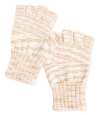 Style & Co. Women's Marled Fingerless Knit Gloves, Ivory, One Size - Image 1 of 2
