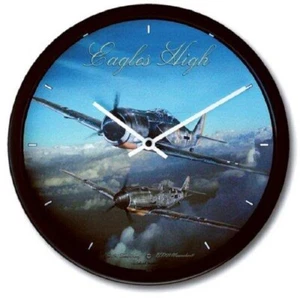 New AVIATION TRINTEC EAGLES HIGH Aviator Clock 10" Aviatrix Fighter Plane - Foto 1 di 2