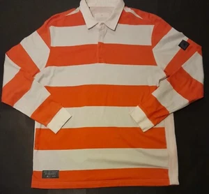 Adidas Adicross Long Sleeve Striped Heavy Rugby Jersey Size Large L Men's A4 - Picture 1 of 6