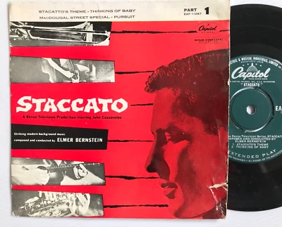 Elmer Bernstein – Staccato 1959 TV soundtrack Theme - 7" Vinyl EP EAP 1-1287 - Image 1 of 4