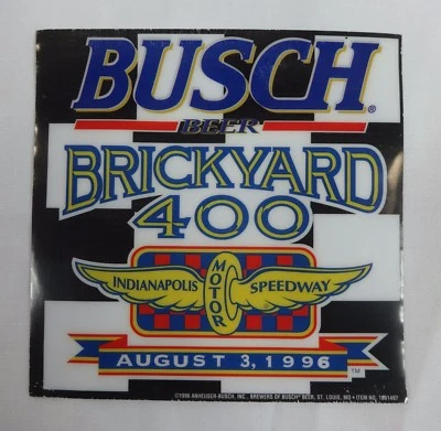 Calcomanía adhesiva estática Busch Beer Pole Award 1996 Brickyard 400 Event Collector  Foto 1 de 4