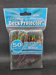 2002 Ultra Pro Fantasy Deck Protector Black 50 Standard Sleeves - Bild 1 von 2