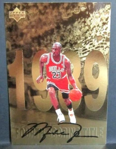 MICHAEL JORDAN 1998 Upper Deck 3.5x5 Gold Foil Facsimile Auto Card#5!Bulls G HOF - Picture 1 of 2
