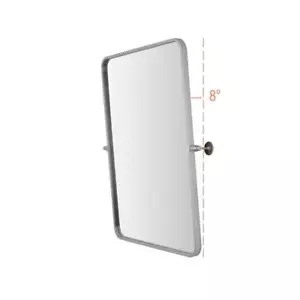 Elegant Decor Everly 32x24" Soft Corner Rectangle Aluminum Mirror in Silver - Picture 1 of 9
