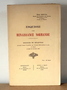 Esquisse d'une renaissance normande René Herval 1932 Hommage de l'auteur - Picture 1 of 4