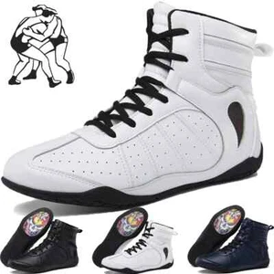 Large Wrestling Shoes Mesh Breathable Boxing Shoes Anti slip Wear Resistant - Picture 1 of 21