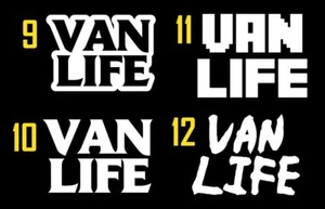 Calcomanías adhesivas V2 Van Life. Muchas opciones y colores. Hecho en TN, EE. UU. - Imagen 1 de 12
