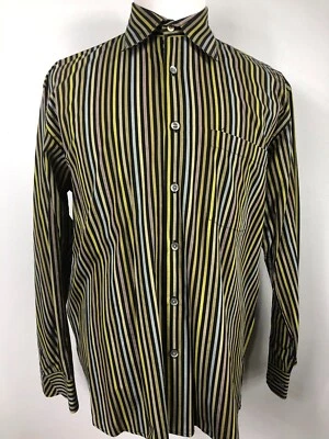 Acorn by Bob Goldfeder Men's Long Sleeve Button Front Striped Dress Shirt XL - Image 1 of 4