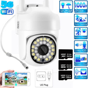 5G 1080P HD WIFI Wireless Security Camera Outdoor CCTV IP PTZ Smart Home IR Cam