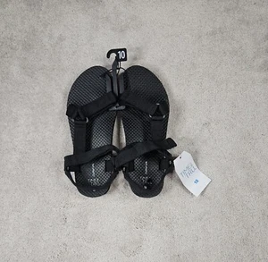 Time And Tru Damengröße 10 Sandalen schwarz Klettverschluss neu mit Etikett - Bild 1 von 7