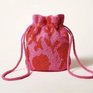 Kate spade red and pink floral bucket draw strong bag purse tulip Mother’s Day - Picture 1 of 2
