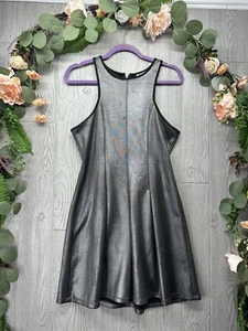 MARILYN MONROE Dress Silver Gray Gunmetal Woman’s Flare Mini Size Medium - Picture 1 of 13