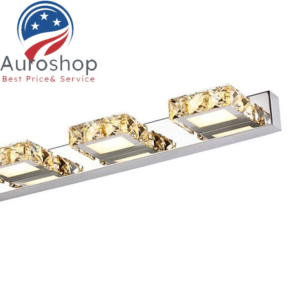 Lámpara de pared LED de tocador de baño moderna con espejo frontal de cristal para inodoro Foto 1 de 1