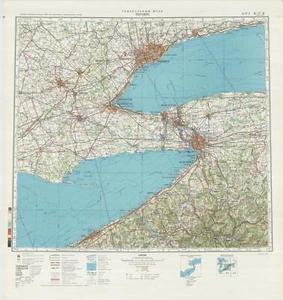 Mapa topográfico militar soviético ruso - TORONTO (Canadá) 1:500K, REIMPRESO, 1981 - Imagen 1 de 3