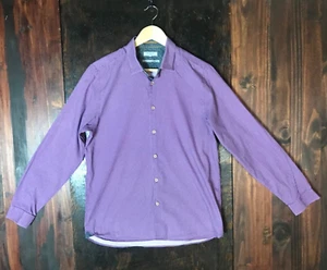 Men's Ted Baker London Button Down Dress Shirt Purple Circle Print Sz 5, Mens XL - Picture 1 of 8
