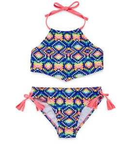 Girls Freestyle 2pc. Aztec Triangle Tankini Swimsuit Set Size 12 00290 - Picture 1 of 2