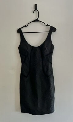 Vintage Diane Von Furstenberg Timeless Jacquard Black Dress Size 6 - Image 1 of 4