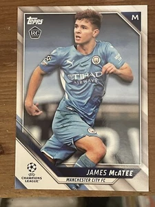 2021-22 Topps UEFA Champions League #112 James McAtee Manchester City FC RC - Picture 1 of 2