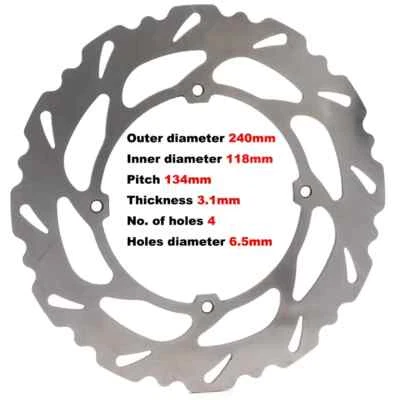 Front Brake disc Rotor for Honda XR600R XR400 XR250R/L CR125 CR250 CR500 XL CRF - Image 1 of 4