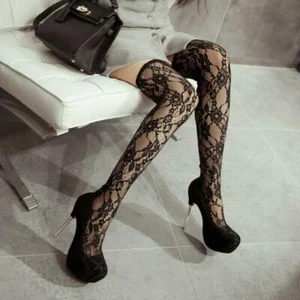 Sexy Overknee Sandals Boots Women's Lace High Heels Platform Pumps Clubnight - Picture 1 of 14
