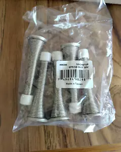 Ultra Hardware 3 In. Satin Nickel Plastic Tip Spring Doorstop 5 pk PN 98298 NEW - Picture 1 of 5
