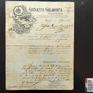 TORINO SOCIETA' ANONIMA GIOVANNI GILARDINI LETTERA 1906 #LOT - Imagen 1 de 1