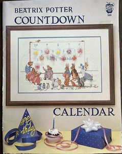 Vintage Beatrix Potter "Countdown Calendar" Cross Stitch Pattern Leaflet 1989 - Picture 1 of 3