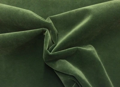 BALLARD DESIGNS QUEENS VELVET EMERALD GREEN FURNITURE FABRIC 3.5 YARDS 54"W - Image 1 of 3