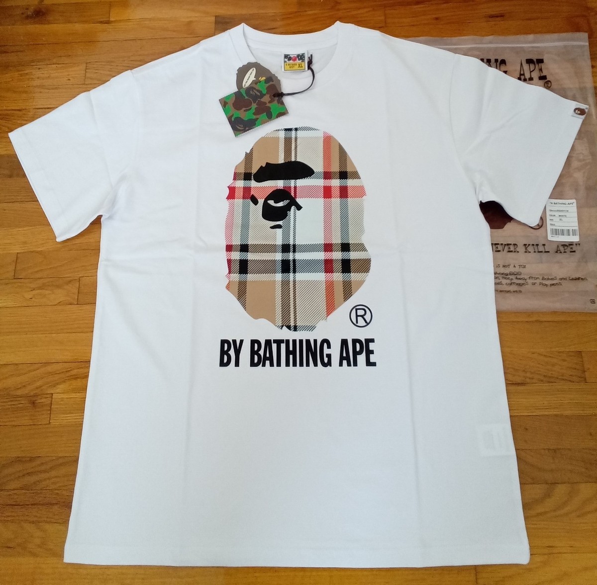 Bape Shark Camiseta A BATHING APE ABC Camo Kanji Para Hombre