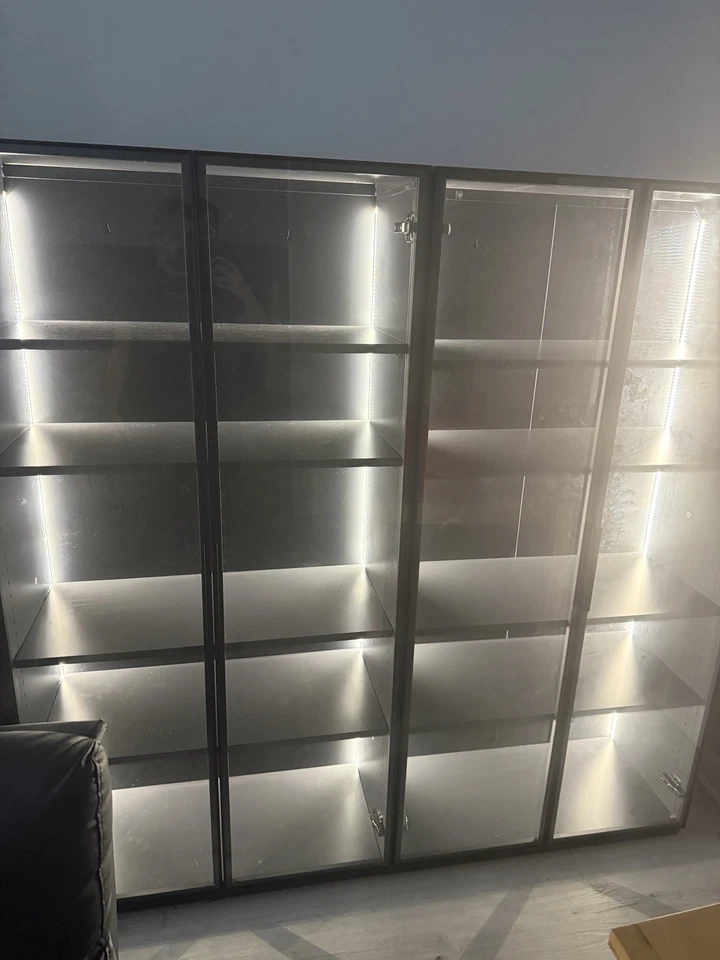 AFAIF Curio Display Cabinet, Metal Storage Cabinet with Glass Doors - Image 1 of 1