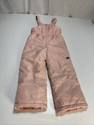 Oshkosh Snow Bibs, Toddler Girls, Size Medium 5/6 Pink Ski Overalls - Image 1 of 4