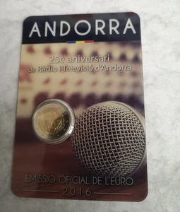 ANDORRA 2x 2 Euro 2016 "Reform und Rundfunk" bankfrisch in Coincards - Bild 1 von 4