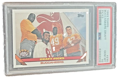 1993 JOHN LYNCH RC PSA 10 TOPPS Beccaneers Draft Picks #230,  HOF; Pop 1 of 41 - Image 1 of 3