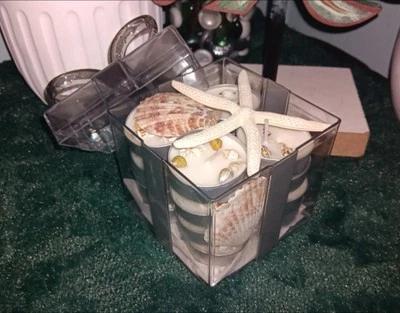 16 Pc Sea Shell Summer Themed Tealight Candle Set (Comes With Packageing!) - Image 1 of 3