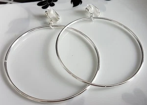 OHRCLIPS CLIPS  VERSILBERT CREOLEN  7 cm - Bild 1 von 3