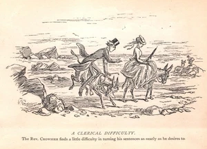 GB ILLUSTRATED LETTERSHEET Front CARICATURE *A CLERICAL DIFFICULTY* Unused XG180 - Picture 1 of 18