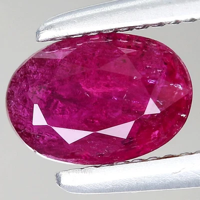0.44ct 6x4mm Oval Natural Purplish Pink Rubellite Tourmaline Mozambique, Africa - Image 1 of 4