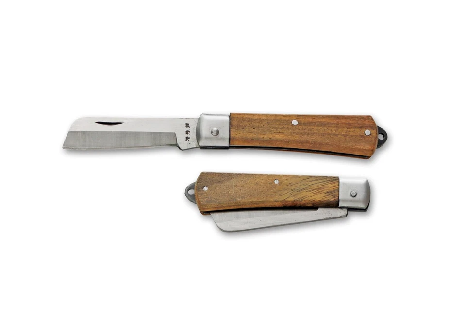 Kanetsune KT-402 Electrician's Wood Handle Folding Pocket Knife Japan made - Image 1 of 1